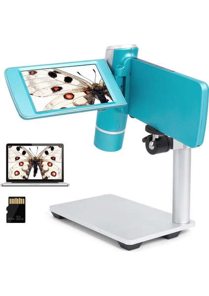 LM203 4 Inc El LCD Dijital Mikroskop, 200X Taşınabilir Mikroskop