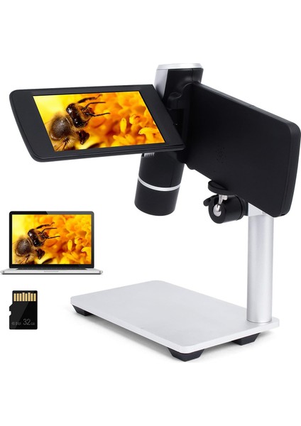LM203 Metal Standlı El Tipi LCD Dijital Mikroskop