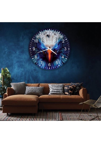 Kartal Cam Saat - 60 cm