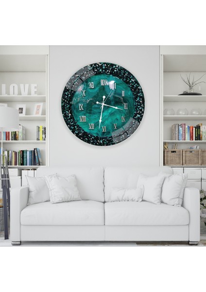 Yeşil Taş Cam Saat - 40 cm fiyatları