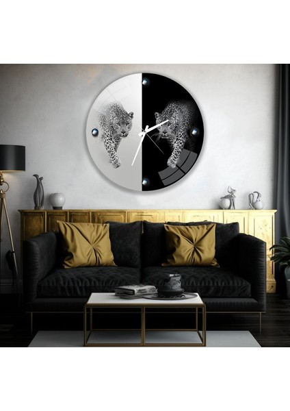 Leopar Cam Saat - 40 cm modelleri