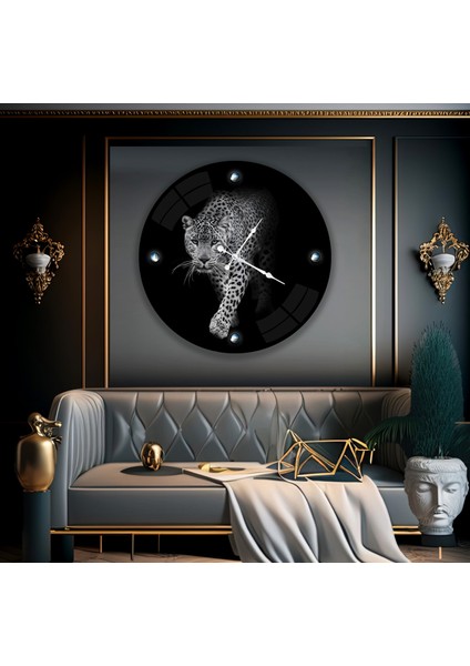 Leopar Cam Saat - 60 cm modelleri