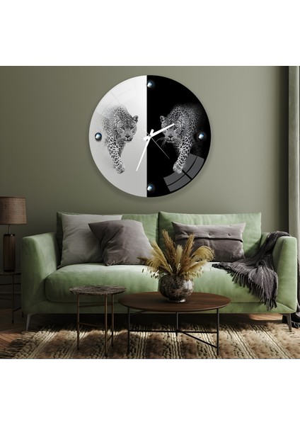 Leopar Cam Saat - 60 cm modelleri