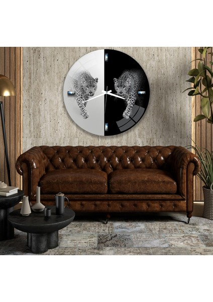 Leopar Cam Saat - 60 cm modelleri