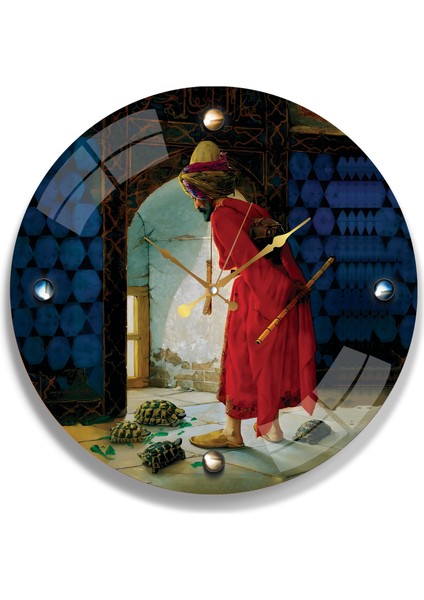 Kamlumbağa Terbiyecisi Cam Saat - 60 cm fiyatları