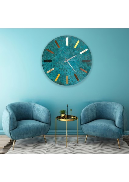 Rengarenk Cam Saat - 40 cm modelleri