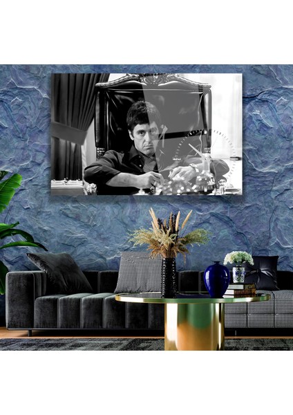 Saatli Al Pacino Cam Tablo