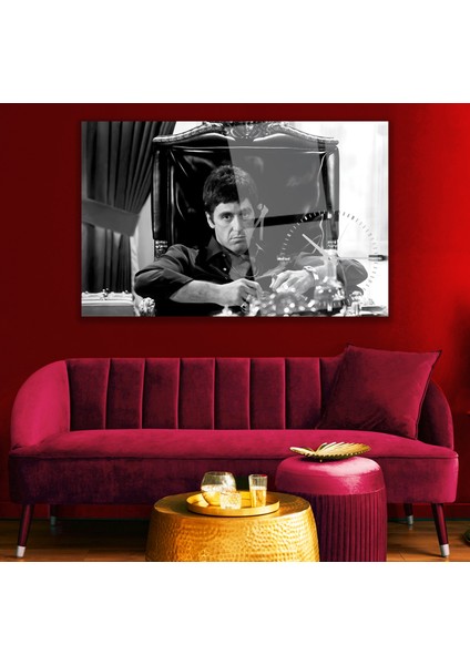 Saatli Al Pacino Cam Tablo modelleri