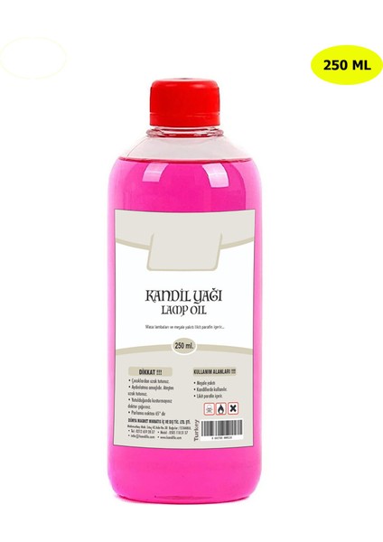 , Pembe Kandil Yağı, 250 ml, Kokusuz, Dumansız, Iç Mekan Gaz Lambası Sıvısı