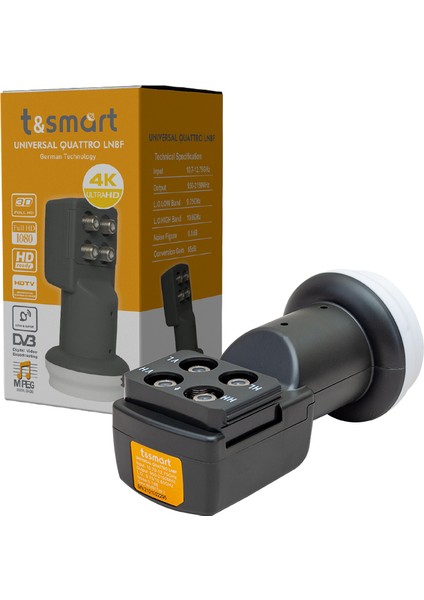 Tsmart Ultra Hd 4K Unıversal Quattro Santral Dörtlü Lnb 0.1db (4396)