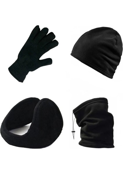 Polar Boyunluk-Bere-Kulaklık ve Yün Eldiven 4'lü Set