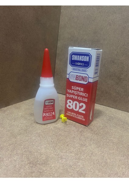 802 Süper Kapon Yapıştırıcısı Cam Metal Ahşap Metal Plastik Alüminyum