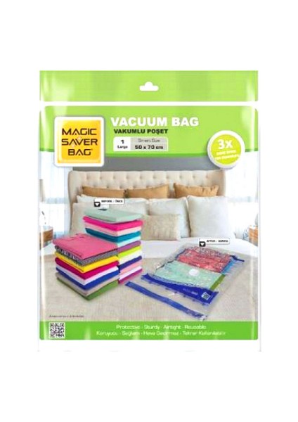 Trade Jam 50X70 Large Vakumlu Poşet Hurç Bag (4396)