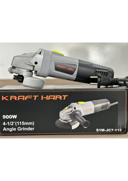 Kraft Hart Profesyonel 900 W 115MM Avuç Içi Taşlama Gri