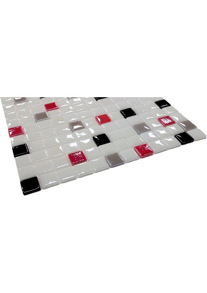 Mutfak Tezgah Arası ve Tüm Yaşam Alanları İçin Cam Mozaik. Taş Ölçüleri: 25X25X5 Mm. File Ölçüsü: 31.5X31.5 cm. ( 1 Koli = 1 m2 Fiyatıdır )