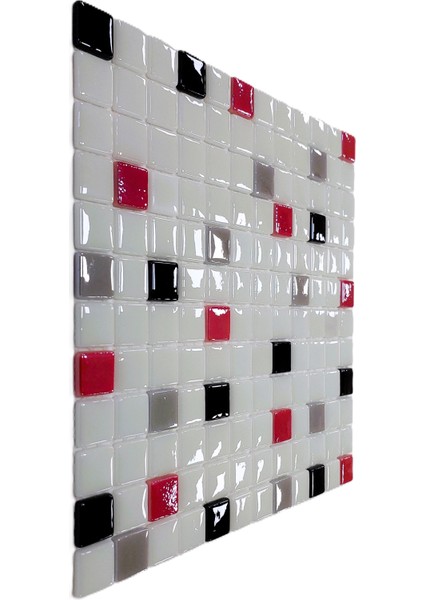 Mutfak Tezgah Arası ve Tüm Yaşam Alanları İçin Cam Mozaik. Taş Ölçüleri: 25X25X5 Mm. File Ölçüsü: 31.5X31.5 cm. ( 1 Koli = 1 m2 Fiyatıdır )