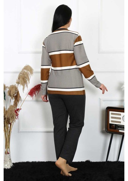 Kadın Büyük Beden Penye Uzun Kol Pijama Takım 202214 modelleri