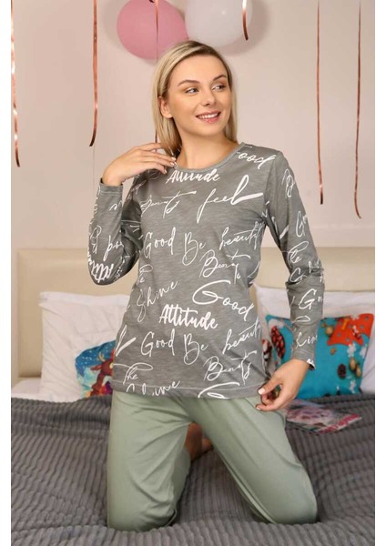 Kadın Uzun Kol Penye Pijama Takım 4206 fiyatları
