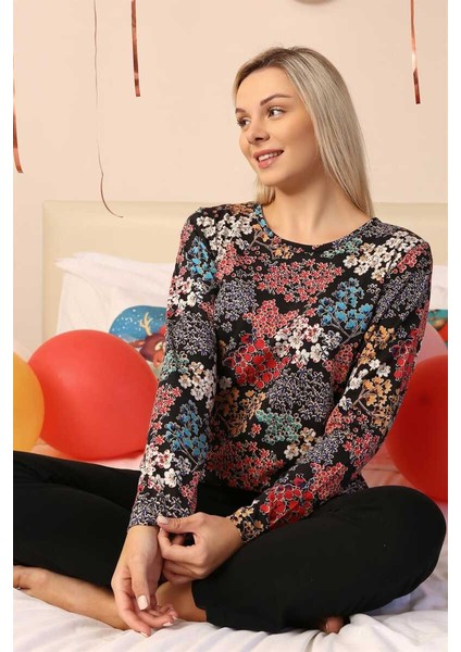 Kadın Uzun Kol Penye Pijama Takım 4205 fırsatları