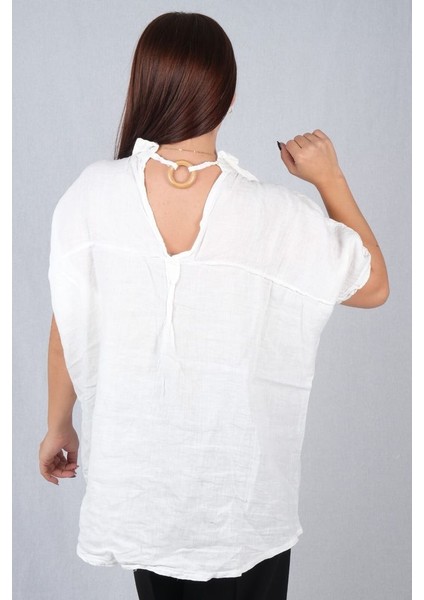 Beyaz Keten Gömlek modelleri