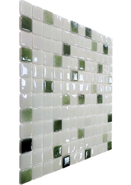 Mutfak Tezgah Arası ve Tüm Yaşam Alanları İçin Cam Mozaik. Taş Ölçüleri: 25X25X5 Mm. File Ölçüsü: 31.5X31.5 cm. ( 1 Kutu = 1 m2 Fiyatıdır )