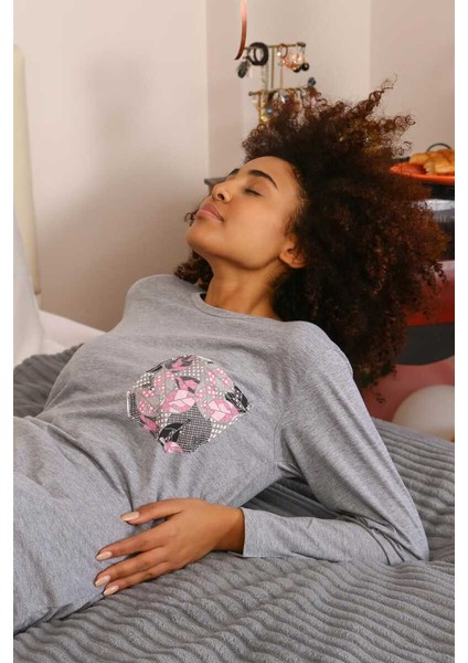 Kadın Uzun Kol Penye Pijama Takım 4195 fırsatları