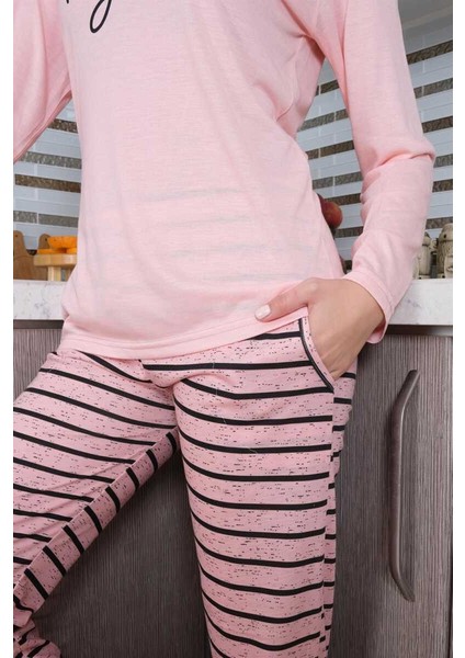 Kadın Penye Uzun Kol Pijama Takım 4190 indirimleri