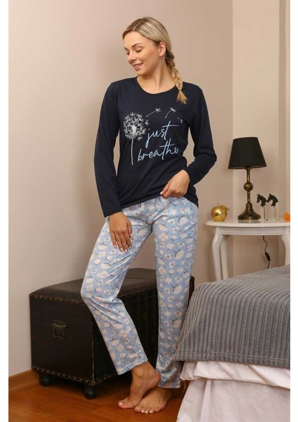 Kadın Penye Uzun Kol Pijama Takım 4189 fırsatları
