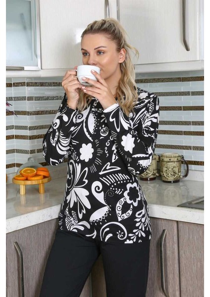 Kadın Uzun Kol Penye Pijama Takım 4171 modelleri