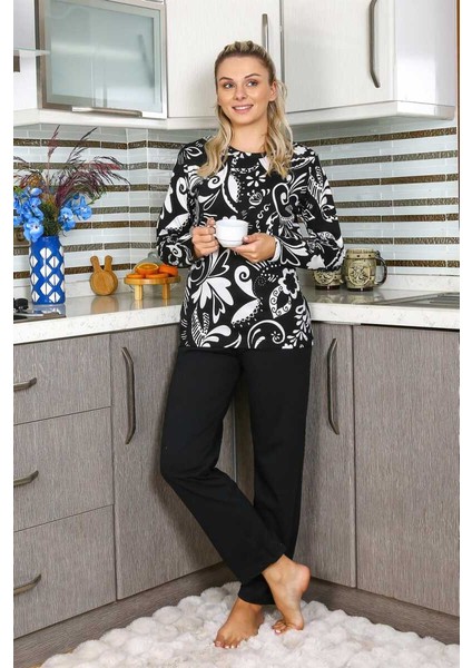 Kadın Uzun Kol Penye Pijama Takım 4171 fırsatları