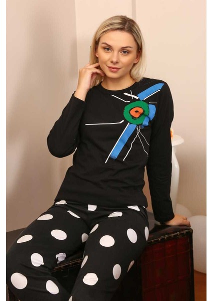 Kadın Uzun Kol Penye Pijama Takım 4176 fırsatları