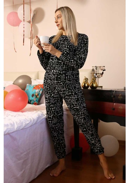 Kadın Uzun Kol 3 Iplik Penye Pijama Takım 4180 modelleri