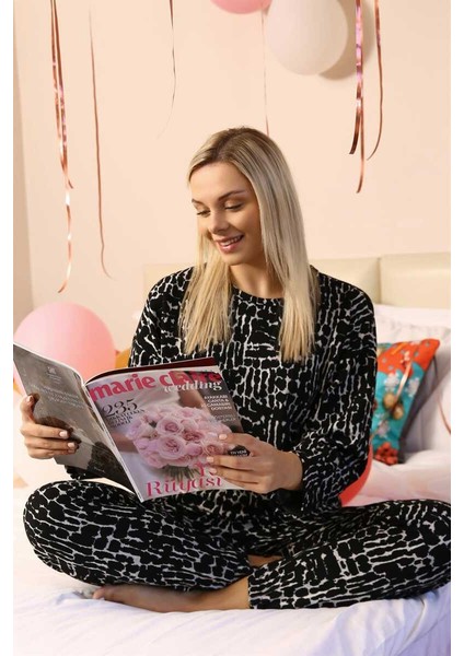 Kadın Uzun Kol 3 Iplik Penye Pijama Takım 4180 indirimleri