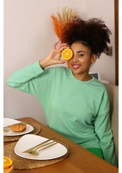 Kadın Uzun Kol 3 Iplik Penye Pijama Takım 4191 fiyatları