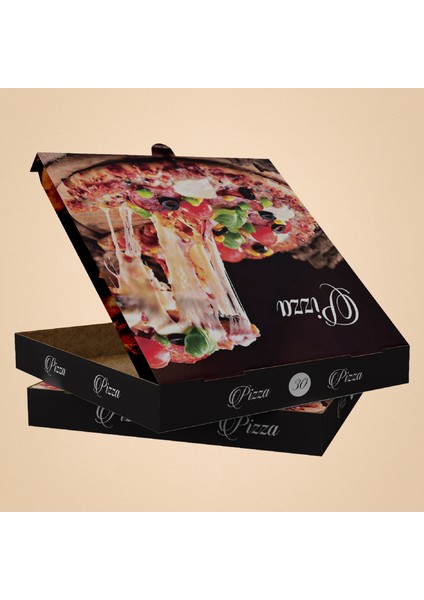 Karton Pide Pizza Kutusu -33X33X4 100'LÜ Paket