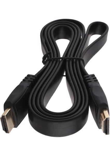 Trade Jam Yassı 1.5 Metre HDMI Kablo Kutulu Renkli (1.4V-3D) (4396)