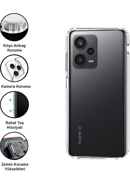 Xiaomi Redmi Note 12 Pro 5g Kılıf Şeffaf Kamera Korumalı Esnek Yumuşak Silikon fiyatları