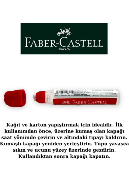 Faber Castell Su Bazlı Sıvı Yapıştırıcı Solvent Içermez 50 Ml.