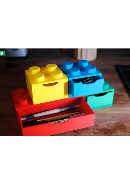 KemX3D Tuğla Istiflenebilir Renkli Masa Kutuları - Masa Düzenleyici modelleri