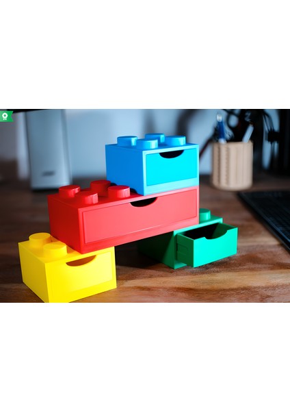 KemX3D Tuğla Istiflenebilir Renkli Masa Kutuları - Masa Düzenleyici fırsatları