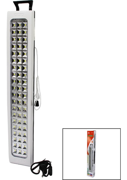 Trade Jam 60SMD LED Lamba Işıldak Fener Fiş Şarjlı - Ipli Aç Kapa - Kulplu (4396)