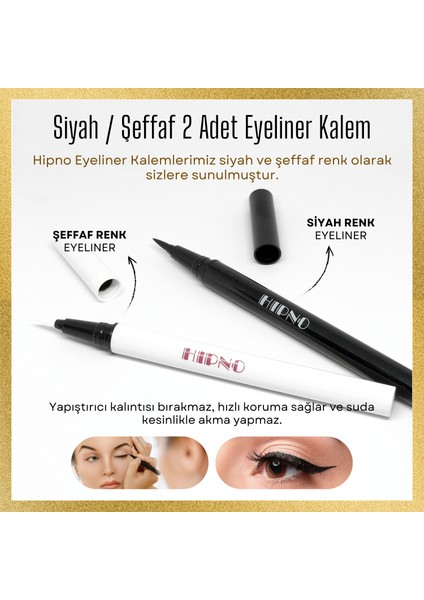 Magic Eyeliner Gerçek Görünümlü 6 Farklı Model Eyeliner Yapıştırıcılı Kirpik Seti