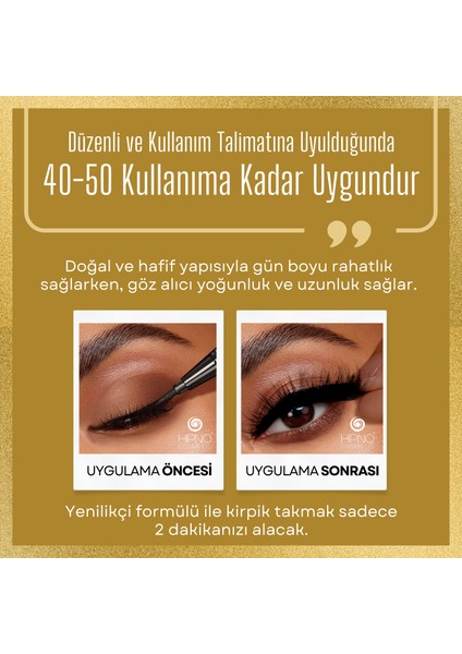 Magic Eyeliner Gerçek Görünümlü 6 Farklı Model Eyeliner Yapıştırıcılı Kirpik Seti