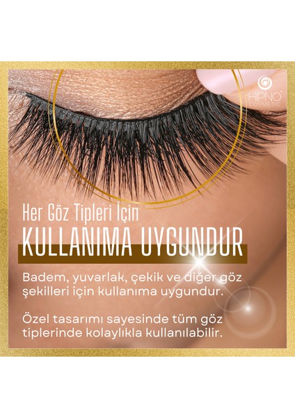 Magic Eyeliner Gerçek Görünümlü 6 Farklı Model Eyeliner Yapıştırıcılı Kirpik Seti