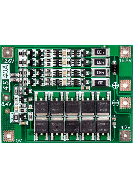 4s 14.8V/16.8V 40A Şarj ve Deşarj Koruma Kartı 18650 (14.4V Matkaplar Için Kullanılır) (4396)