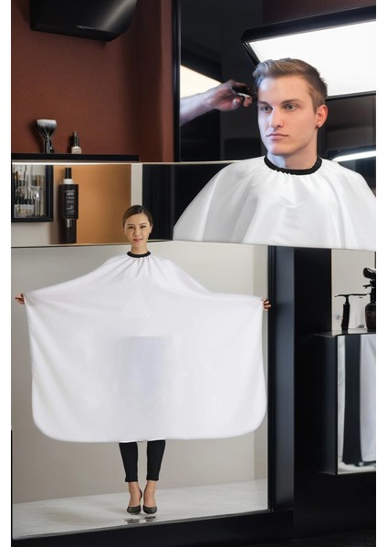 Saç Kesim Önlüğü Unisex Beyaz