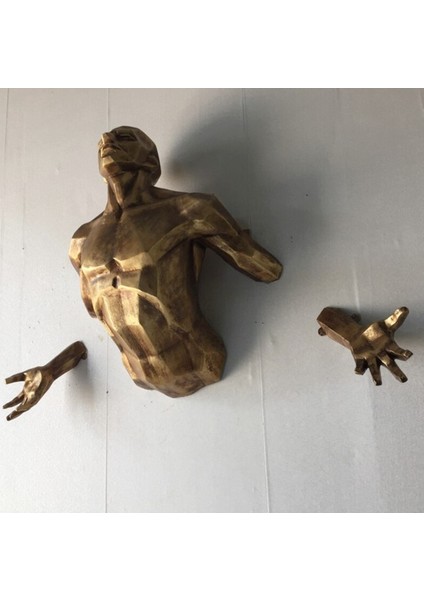 Modern Adam Duvar Dekoru Sculpture Angel Man Wall (Giga Dev Boy)