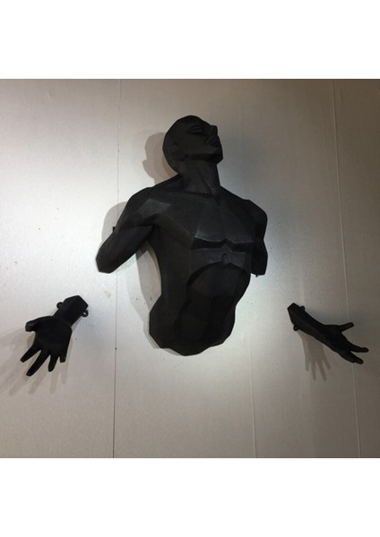 Modern Adam Duvar Dekoru Sculpture Angel Man Wall (Giga Dev Boy)