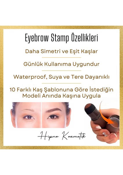 Eyebrow Stamp Kaş Damgası ve Şekillendirme Kiti - Koyu Kahve (Kaş Pudrası, Kaş Farı)