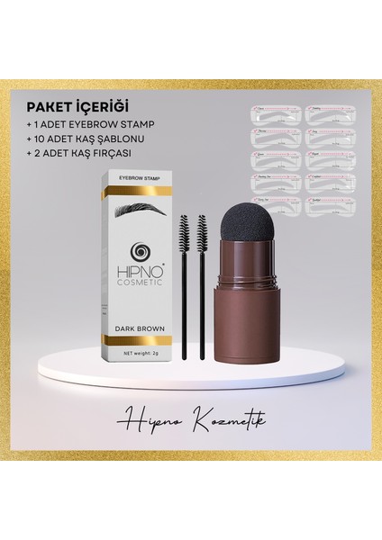 Kaş Şekillendirme Kiti- Karamel Tonlu Koyu Kahve (Dark Brown) 10 Farklı Şablon